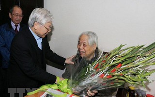 Tổng Bí thư, Chủ tịch nước chúc thọ nguyên Tổng Bí thư Đỗ Mười 101 tuổi