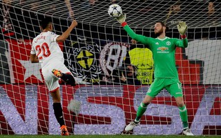 "Người nhện" De Gea tỏa sáng, Man United giữ sạch lưới ở Sevilla