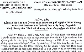 Nhiều sai sót trong dự án tiêu thoát nước của TP HCM