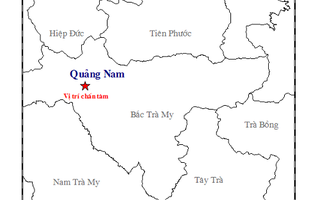 Động đất 3,4 độ richter ở Quảng Nam, người dân cảm nhận rung lắc