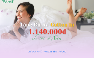 Ưu đãi khủng nệm Edena 10 ngày yêu thương