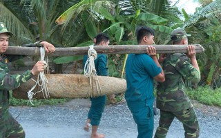 Vô hiệu hóa quả bom "khủng" gần 150 kg ở Vĩnh Long