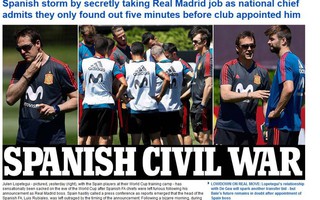 Cả châu Âu sốc nặng khi HLV tuyển Tây Ban Nha bị sa thải