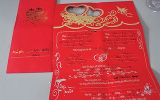 Độc chiêu lừa tiền bằng thiệp cưới ở Bình Thuận