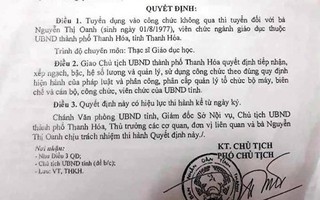 Đề xuất hủy quyết định bổ nhiệm sai 6 lãnh đạo TP Thanh Hóa