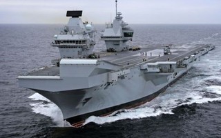 Tàu chiến "khủng" của Anh tới Mỹ tập trận với siêu chiến đấu cơ