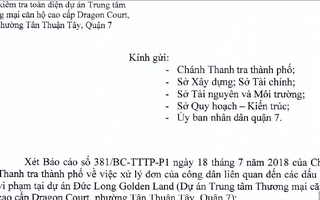 TP HCM kiểm tra toàn diện dự án Đức Long Golden Land ở quận 7