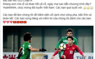 Sao Việt vỡ òa cùng chiến thắng của U23 Việt Nam
