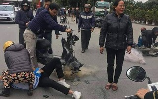 Thực hư việc CSGT Thanh Hóa "quăng lưới" trúng học sinh té ngã