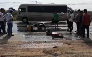 Bình Thuận: Xe khách tông trực diện xe máy, 2 người chết