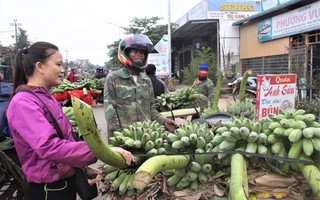 Nhộn nhịp chợ chuối vùng biên lớn nhất Quảng Trị