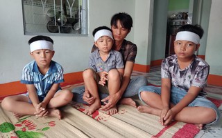 Buốt lòng cảnh 3 đứa trẻ mất mẹ trong những ngày cận Tết