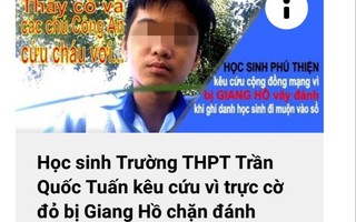 Học sinh cờ đỏ lên mạng cầu cứu vì bị chặn đánh