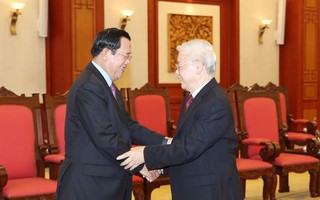 Tổng Bí thư, Chủ tịch nước tiếp Thủ tướng Campuchia Hunsen