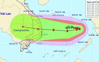 Bão số 6 đổi hướng 180 độ, giật cấp 13-14 hướng vào Nam Trung bộ