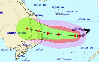 Bão số 6 giật cấp 15 tăng tốc vào Nam Trung bộ, sóng biển cao 7-8 m