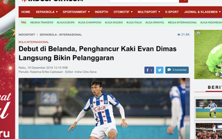 Báo Indonesia mỉa mai Văn Hậu: "Cầu thủ đốn Evan Dimas" ra mắt 4 phút, nhận 1 thẻ vàng