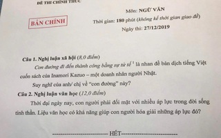 Học sinh giỏi quốc gia phấn khích với đề thi bàn về "Sự tử tế"