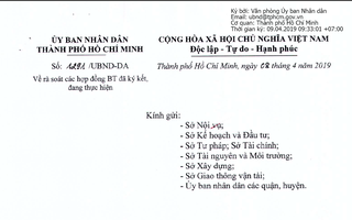 TP HCM: Xem xét hủy hợp đồng BT đã ký nếu làm thất thoát tài sản công