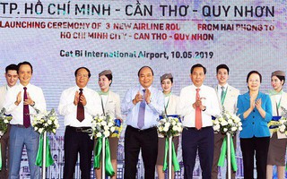 Thủ tướng Nguyễn Xuân Phúc dự lễ khai trương 3 đường bay mới từ Hải Phòng