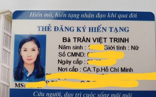 Việt Trinh kêu gọi mọi người cùng cô hiến tạng
