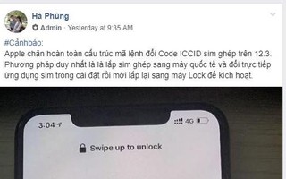 iOS 12.3 làm người dùng iPhone lock ở VN khốn khổ