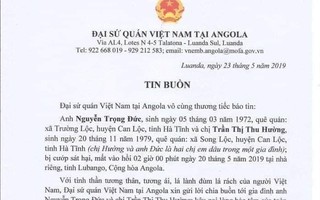 Chị dâu và em chồng người Việt Nam bị sát hại tại nhà riêng ở Angola