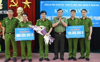 Liên tiếp phá nhiều chuyên án lớn, Công an TP Thanh Hóa nhận thưởng 320 triệu đồng