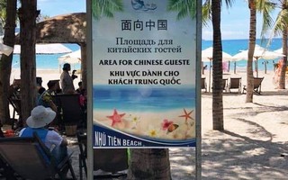 Sở Du lịch Khánh Hòa nói gì về việc đặt bảng "Khu vực dành riêng cho khách Trung Quốc"?
