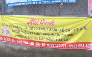 Nở rộ đào tạo lái xe chui