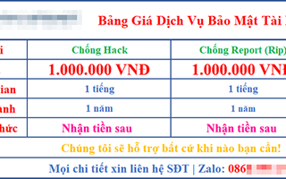 Dịch vụ 'chống hack' tài khoản Facebook giá tiền triệu