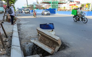 Cận cảnh những “chiếc bẫy” chết người rình rập trên đường Phạm Văn Đồng