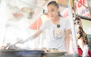 Á hậu Kim Duyên phụ gia đình bán cơm bình dân