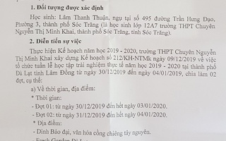 Xác định nguyên nhân nam sinh Sóc Trăng tử vong trong chuyến trải nghiệm Đà Lạt