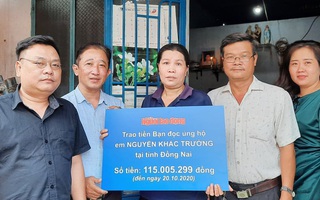 Báo Người Lao Động trao hơn 172,5 triệu đồng cho 2 trường hợp cần giúp đỡ