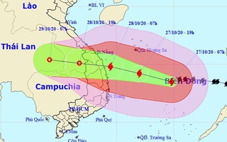 Bão số 9 đang giật cấp 17 trên Biển Đông