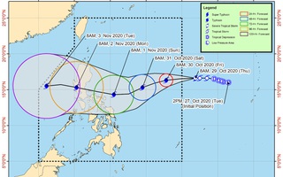 Một bão, một áp thấp nhiệt đới đang hoạt động gần Philippines