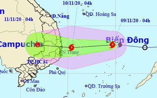 Tin bão khẩn cấp, miền Trung mưa lớn tới 400 mm từ trưa nay 9-11