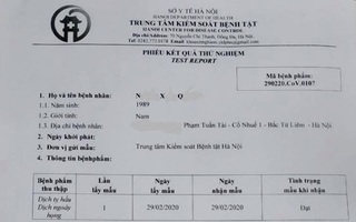 Kết quả xét nghiệm đối với nam thanh niên 31 tuổi tử vong ở Hà Nội