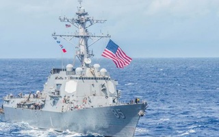Tàu chiến Mỹ lại đi qua eo biển Đài Loan
