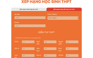 Trường ĐH FPT ra mắt trang xếp hạng học sinh THPT