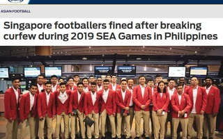 Cầu thủ U22 Singapore bị phạt nặng vì đánh bạc
