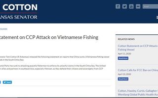 Thượng nghị sĩ Mỹ lên án tàu hải cảnh Trung Quốc đâm chìm tàu cá Việt Nam