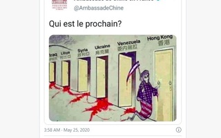 Đại sứ quán Trung Quốc tại Pháp gây tranh cãi với biếm họa chống Mỹ