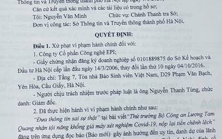 Bị phạt 25 triệu đồng vì đưa tin sai sự thật về Thứ trưởng Công an Lương Tam Quang