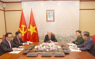 Tổng Bí thư, Chủ tịch nước điện đàm với Chủ tịch Đảng, Thủ tướng Campuchia Hun Sen
