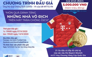 Next Media và Hà Nội FC tổ chức đấu giá vật phẩm ủng hộ công cuộc chống dịch Covid - 19