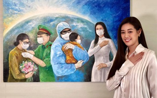 Hoa hậu Khánh Vân đấu giá tranh ủng hộ quỹ phòng chống Covid-19