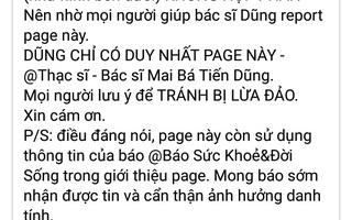 Một bác sĩ bị mạo danh Facebook để "chữa 1 lần, cả đời không lo xuất sớm"