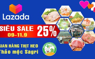 Thịt heo thảo mộc Sagri "hot" trên Lazada